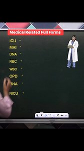 139K views · 1.6K reactions |  Medical Related Full Forms 樂 !! #medical #fullform #icu #MRI #RBC #DNA #gkquiz #knowledge #study #education #exams #NEET #upsc #ssccgl #knowledgeispower #facts #facebookreelsviral #fbreelsvideo #facebookreelsvideo #fbreelsviral #facebookreels #reelsfb #reelsviral | Krishna Thakur | Facebook