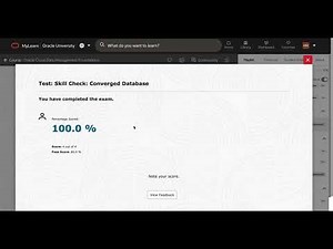 Skill Check: Converged Database || Oracle Cloud Data Management 2023 Foundations Associate