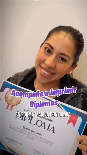 Acompáñame a imprimir diplomas y Certificados en canva.. #tutorial fácil y rápido .