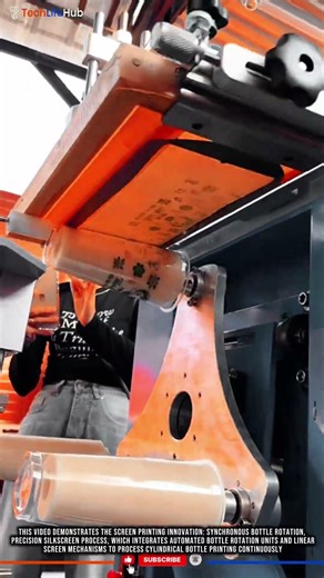 Screen Printing Innovation: Synchronous Bottle Rotation, Precision Silkscreen Process #tech