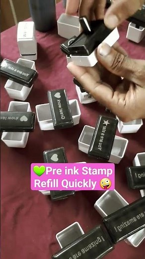 how to Refill Pre ink Rubber Stamp quickly #inkrefill #rubberstamp #viral #shorts