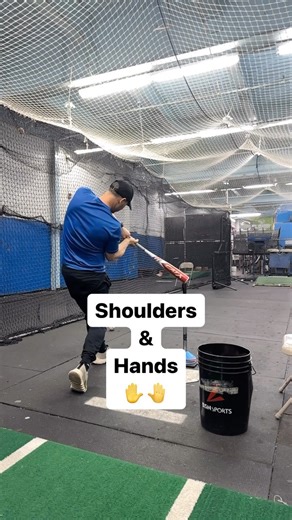 How the shoulder and hands work together ✋🤚 #baseball #batting #battingpractice #hittingdrills #hitter | PEGS Baseball Training