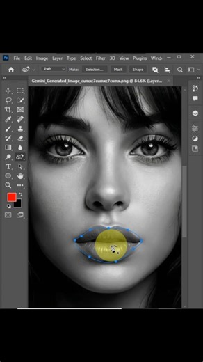 Change Lipstick 💄 Colour in photoshop ‪@ShrikhaStudio‬ #shorts