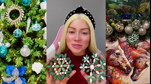 Snowflake Decorations, Hanging Snowflake Ornaments for Christmas Tree, Window Snowflake Decor, Set of 4 Acrylic Snowflake Party Decorations.