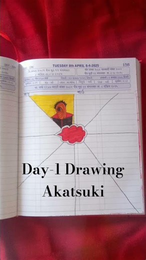 Day-1 drawing akatsuki#art #animeart
