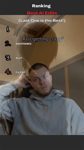 Ranking the Best AI Edits (Last one is the Best!)#shorts #edit