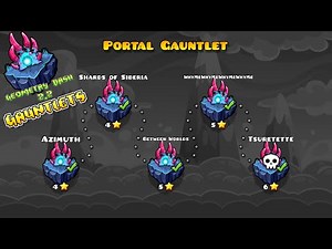 Portal Gauntlet - All Levels (All Coins + Rewards) | Geometry Dash 2.2