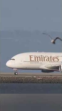 fly emirates airbus smooth landing and takeoff queen 747 landing