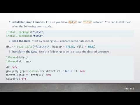 Transforming human-readable concatenated tables into a tibble with R