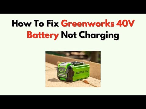 How to Fix Greenworks 40V Battery Not Charging – Blinking Red Light Explained