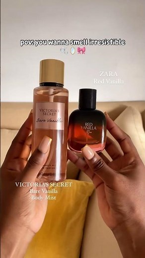 Victoria’s Secret Bare Vanilla x Zara Red Vanilla 🎀🤍#perfumecollection #perfumereview #perfumes