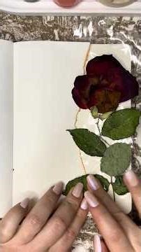 Part 1 | I Turned My Valentine’s Rose Into a Journal Page 🌹 #journal #asmr #scrapbooking #diy