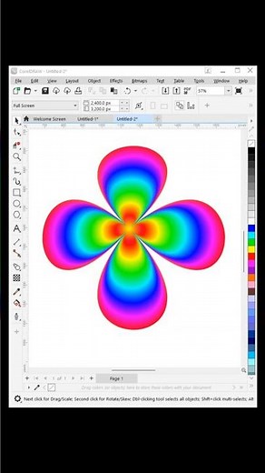 How to Make a Rainbow Flower in CorelDRAW | coreldraw Tutorial |