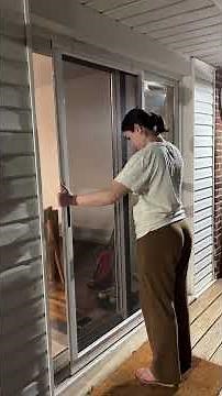 Installing this sliding screen door from Lowe's did NOT go as planned 🤦‍♀️ #diy #screendoor