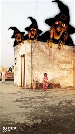 😱👻 Rooftop Witch Prank | Funny👹😱 Reactions #witch ‪@ABOALEZZ99‬