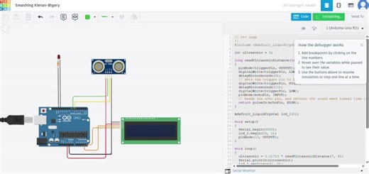 #tinkercad #arduino #ultrasonicsensor #ledproject #electronics #stem #learningbydoing #engineeringstudent #innovation | Keyuri Buddhe