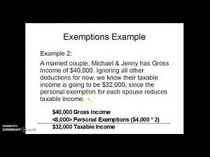 Exemptions , Personal & Dependency