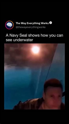 The Way Everything Works on Instagram: "Humans can’t naturally see clearly underwater because light bends differently in water than in air, causing the cornea to lose its ability to properly focus images, which is why everything looks blurry and washed out below the surface. Some trained divers, including United States Navy SEALs, learn techniques to slightly improve clarity for short tasks, such as narrowing their eyelids to create a pinhole effect that limits incoming light and sharpens outlin