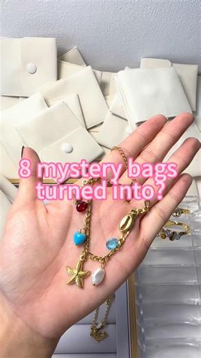 AuraGleam🇩🇪 on Instagram: "Congrats 🎉 Angela. Unboxing let’s open 8 mystery bags!🥰🥳😎#mysterybags #mysteryscoop #blindbag #jewelry #giftidea"