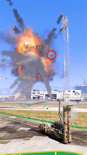 S-500 Missile Strike Drops two Military Helicopter in gta5 ep637 #shorts #short