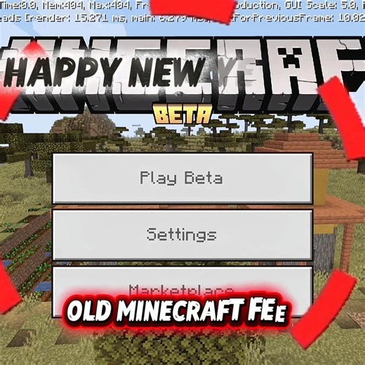 minecraft old felling in new year #shorts