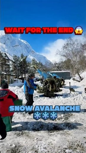 Scientists Shoot a CANNON at Snow: The Result is INSANE! 🌨️😲#Snow #avalanche #nature #explosion