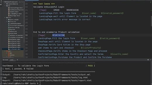9. Implement Tagging 3. How To Set Variable Values From Run Time Command Arguments To Robot Framework