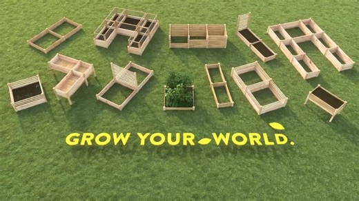 Greenes Fence Premium Natural Wood Cedar U Shaped Raised Garden Bed (96 in. L x 96 in. W x 16.5 in. H) RCUSB