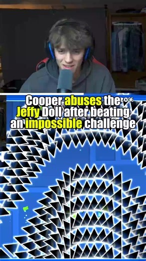 Cooper does an IMPOSSIBLE Swing Copter Challenge #coopermitchell #clip #stream #gd #geometrydash
