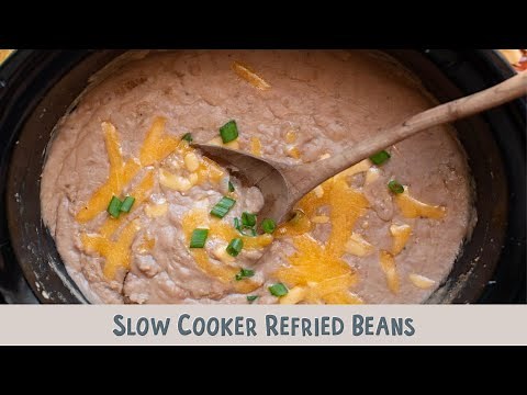🧈🧅🫘 Slow Cooker Refried Beans: Creamy, Flavorful, and So Simple to Make! ✨