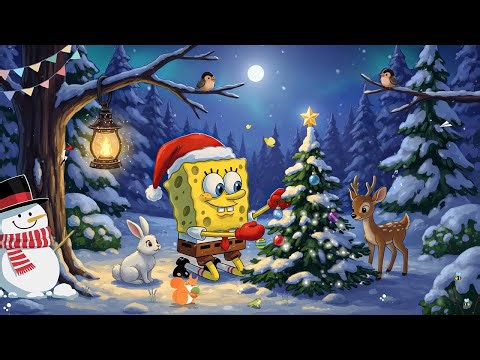 SpongeBob’s Cozy Christmas Night 🎄 Relaxing Lofi Music for Studying, Relaxing & Peaceful Winter