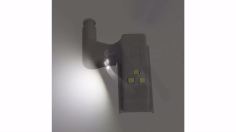 Garosa LED Hinge Light, 10 Pack, Motion Sensor, Cool White, Cabinet Closet Wardrobe, 3.1x2x2 Inch, ABS