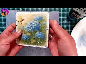 I just made gorgeous personalized coaster with Decoupage