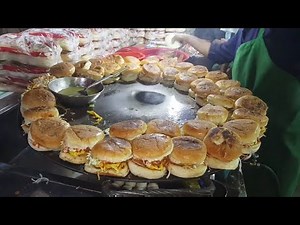 Bun Kabab Street Food of Karachi Pakistan