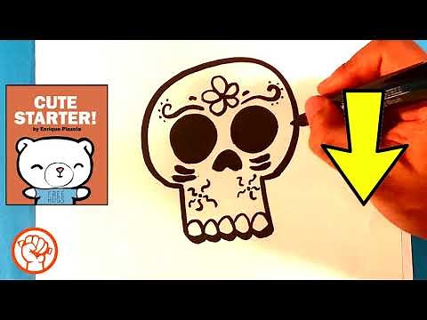 How to Draw Day of the Dead Skull - Easy Pictures to Draw