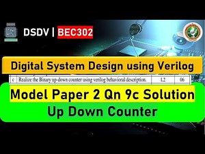 DSDV | Design of Up Down Counter verilog code