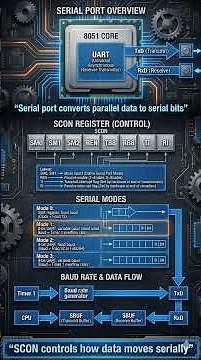 8051 Serial Communication Explained | SCON Register & Modes