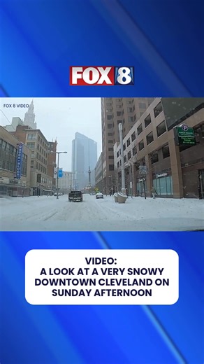 Downtown Cleveland was very quiet Sunday afternoon as snow blanketed the region. Find out more about the latest forecast, closures and more right here: https://fox8.com/news/live-updates-winter-storm-impacts-in-northeast-ohio/ | Fox 8 News