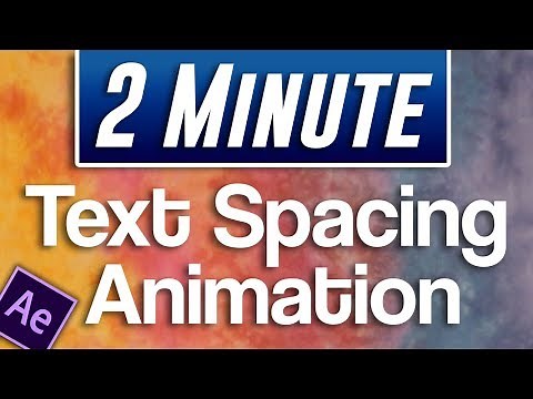 After Effects CC : How to Animate Text Kerning/Tracking (Expanding Space Between Letters)