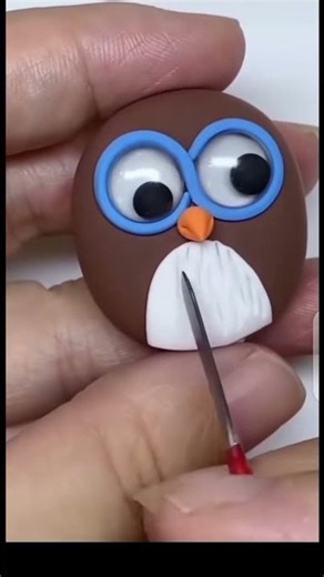 DIY How to make a cute OWL easy polymer Clay #polymerclay #craftaddict #craftyideas #crafty