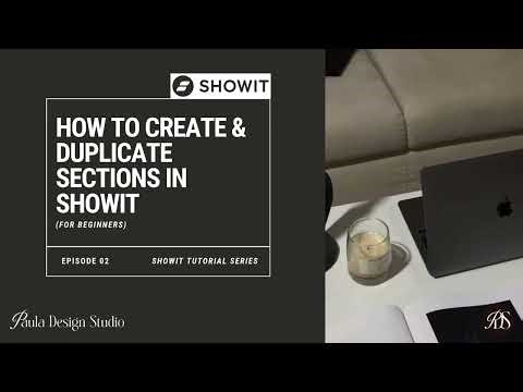 Showit Tutorial Ep. 03 — How to Create & Duplicate Sections in Showit (For Beginners)