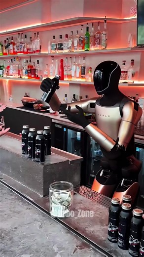 Tesla’s Optimus humanoid robot performs a public service demo in downtown Austin, delivering water with stable locomotion and controlled object handling. The sequence highlights balance control, grasp precision, and how humanoid platforms are starting to appear in real urban environments. Rate this 1–10. #robotics #humanoid #teslaoptimus #teslabot #engineering