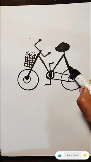 How to draw Bicycle 🚴।#shorts