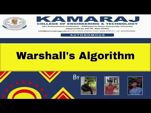 Warshall's Algorithm (Tamil)