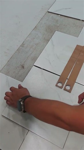 Wait... THIS is how you lay perfect tiles?! 😱 #DIY