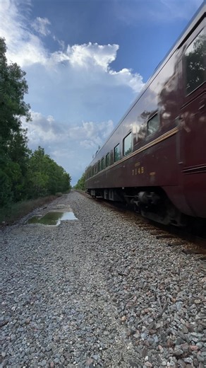 Amtrak Silver Meteor With Private Rail Car In Tow