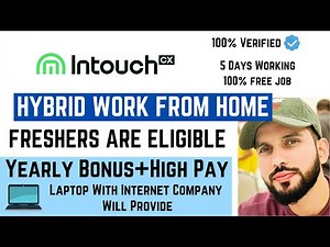 💼🔥 Intouch CX Highest Paying Job | 👩‍🎓 Freshers | 🏢 3 Days Office | 🏡 2 Days Home | 🖥️Free WFH Setup