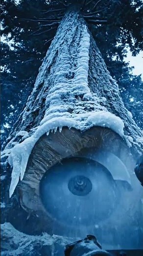 FROZEN TREE DESTRUCTION ASMR