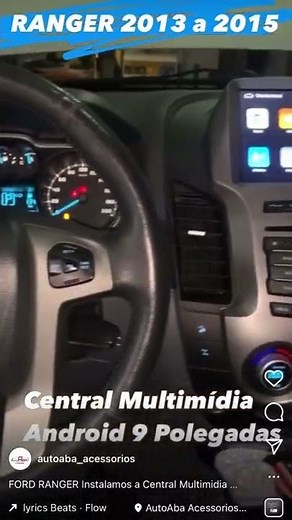 FORD RANGER 2013 a 2015 Instalamos a Central Multimidia Android de 9 Polegadas- AutoABA