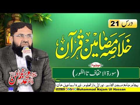 Ramadan Transmission 2026 | Dars 21 | Khulasa Mazameen e Quran | Dr. Muhammad Najam Ul Hassan